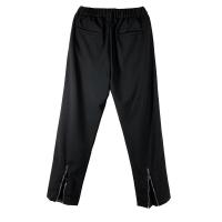 自主FOG高街后跟拉链宽松直筒牛仔裤子暗黑垂感男女潮牌休闲长裤 黑色630# [牛仔面料] M 85-105斤