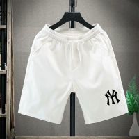 2021新款男士短裤系带速干裤夏季薄款沙滩裤宽松大裤衩男生五分裤 季红YM白色 M