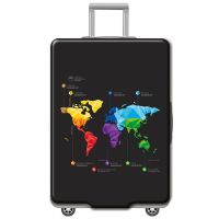 行李箱保护套加厚耐磨弹力箱套拉杆旅行箱防尘罩20/24/26/28/30寸 抽象地图 S码18-21寸