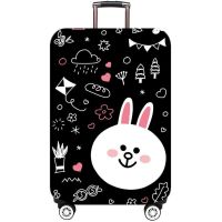 弹力行李箱保护套拉杆旅行箱套防尘罩袋20/24/28寸/30寸加厚耐磨 兔子 S码--只卖箱套