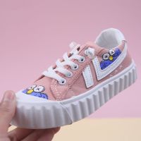 儿童帆布鞋男童鞋女2021春季新款芝麻街小白鞋宝宝一脚蹬小白鞋 粉色芝麻街 T17-1 33 内长【20.2厘米】