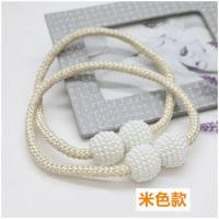 [一对装]窗帘绑带绑绳子窗帘带扎束带扎绳窗帘扣挂球装饰品配件 米色 一条装[颜色随机不可选]