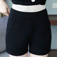 单件/套装 小个子时尚女夏拼接连衣裙+短裤两件套大码双排扣裙 608#黑色裤子[单件裤子] M 建议100斤以内