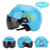 冬季儿童头盔秋冬男女宝宝摩托车电动车小孩四季安全帽保暖全盔 332蓝色夏盔(2-8岁 )
