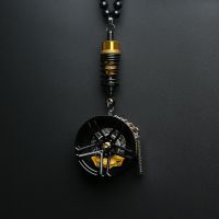 创意BBS轮毂刹车避震汽车挂件TE37轮子改装车高端车挂hellaflush 黑武士+黄卡钳+金避震