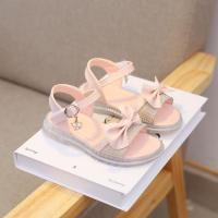 女童凉鞋2021年夏季透气中大童鞋子儿童公主鞋洋气小女孩软底凉鞋 粉红色 21 内长14.cm