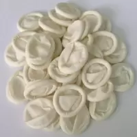 防护手指套乳胶保护手指套一次性防护指套按电梯按按键防直接接触 白色手指套100克(约130只)