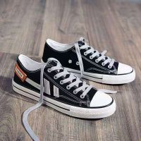 高帮帆布鞋男2021新款夏季透气百搭韩版鞋子男ins港风情侣板鞋潮 ZZJ-31 低帮黑橘色 客服专用