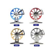 前打轮带泄力全金属手竿渔轮飞钓轮鱼线轮冰钓冬钓轮矶钓轮 DF55银色右手