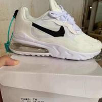 2021新款Air Max 270 React Cinnamon白卡其男女同款气垫鞋跑步鞋 T5白黑 50