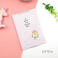 简约高档小镜子折叠随身便携镜化妆镜单面创意女方形铝镜迷你卡通 铝镜小号冰棍