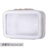 DLARA/蒂莱雅精致透明化妆包大容量化妆品收纳盒轻松便捷携带旅行 迷雾灰