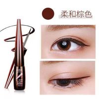 [火烈鸟眼线液]防水防汗不晕染眼线笔细头硬头学生初学者 柔和棕色