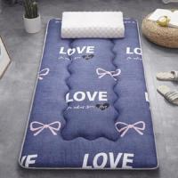 可折叠加厚学生宿舍寝室床垫上下铺褥子儿童成人打地铺海绵榻榻米 情系华夏 60*110cm[婴幼儿]