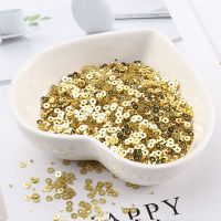 新款diy亮片手工钉珠刺绣珠片辅料配件圆形中孔小珠片2/3/4/5/6mm 浅金 2mm一包2000片