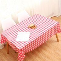 印花一次性桌布家用方桌一次性塑料格子台布防水防油野餐婚庆派对 1.6红格子[1张试用价]