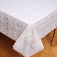 欧式桌布布艺防水防烫防油餐桌布长方形茶几胶垫家用pvc免洗台布 005白色 50*60cm(1片)