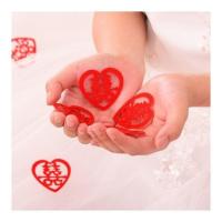 迷你小喜字结婚喜字婚庆用品贴果盘喜婚礼新房布置婚房装饰撒床喜 爱心款4.5cm*4.5cm 1包的价格(约30个)