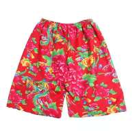 结婚礼接亲堵门小游戏道具套餐整蛊新郎伴郎徒手穿花短裤子不用手 红色花短裤一条