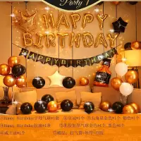 生日气球场景布置女孩男生生日派对房间布置套装气球 套装一 不带LED灯