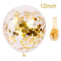 10寸亮片气球套装生日婚房布置装饰派对金属珠光气球套餐婚庆用品 金色亮片气球10个
