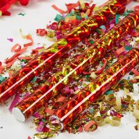 礼炮礼花筒结婚庆婚礼用品手持礼宾花礼花筒拉炮喷彩带亮片开业 长度：60CM 4根浪漫喜事【彩带亮片】