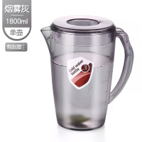 大容量冷水壶凉水壶耐高温凉白开壶水壶塑料茶壶家用客厅套装加厚 高级灰[高档耐摔款] 1800ml[相当于3斤多水]