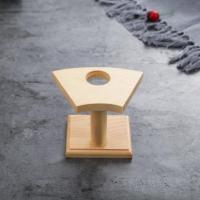 木制寿司手卷架寿司架寿司盛器日韩寿司料理餐具卷形寿司架圆筒架 白木1孔