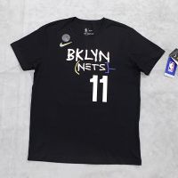 2021篮网队哈登欧文11杜兰特7号城市版全棉夏款篮球短袖T恤出场服 11号欧文黑色 S