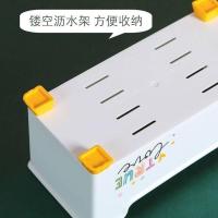 创意仿瓷套装盘子带沥水底座水果盘餐盘小吃碟吐骨盘甜品盘骨碟子 沥水底座