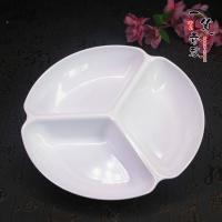 仿瓷墨碟调色盘多功能塑料水粉水彩水墨丙烯国画墙画三格调色盘 白色 单个的价