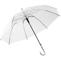 MINISO名创优品POE系列透明长柄伞晴雨两用伞手动1-2人简约Ins风 白色 单人伞