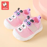 学步鞋男宝宝鞋子1-2岁0婴儿鞋单鞋春秋季新款软底防滑幼儿童鞋女 粉色[小黄人-夏款] 16码-内长12.5适合脚长12