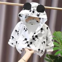 婴儿童卡通连帽外套2020春秋韩版男女童上衣小童夹克宝宝洋气风衣 白色 80cm