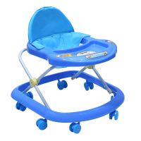 婴儿学步车防o型腿多功能防侧翻6-18个月宝宝可坐可推学行起步车 静谧蓝+6档调（适合59-96厘米） 餐桌摆件【两个随