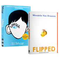 英文原版青春励志小说2本 Flipped怦然心动 Wonder奇迹男孩 英语版 同名电影原著青少年文学读物书籍搭追风筝的