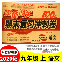 2020秋 聚能闯关100分期末复习冲刺卷 9/九年级上册 语文数学英语科学 4本 初三上学期同步练习单元期中期末检测试