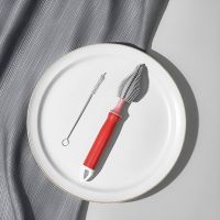 硅胶奶瓶刷多功能婴幼儿奶瓶清洗工具套装吸管清洁刷海绵洗奶嘴刷 莫斯红2件套/奶嘴刷+吸管刷