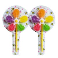 乐满屋五彩风车糖水果味软糖12克*30支-10支儿童节糖果礼物棒棒糖 10支
