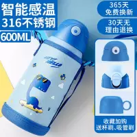 富光FGA儿童保温杯316不锈钢水壶大容量一杯三盖杯子赠杯套杯刷 蓝威龙-600ml