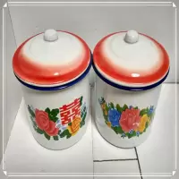 怀旧搪瓷杯子加厚搪瓷缸子花马克 10厘米口径