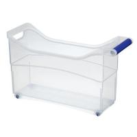 jeko塑料厨房抽拉式收纳箱 透明带滑轮 透明1个装