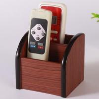 木质桌面收纳盒家用客厅茶几空调摇遥控器架抽屉式遥控器收纳盒 深咖迷你2格