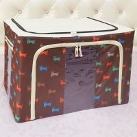 衣服收纳箱衣柜整理箱特大号被子衣物折叠收纳袋布艺储物箱收纳盒 牛津布-咖啡小狗 小号24升-40*30*20CM