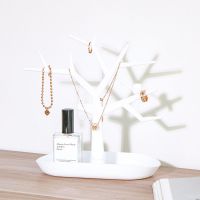 进门钥匙收纳架玄关桌面置物架收纳盒客厅创意摆件首饰架家用居家 白色