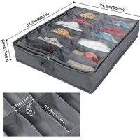 无纺布收纳鞋盒 12格透明视窗鞋子收纳袋 防尘防潮袋 12格鞋盒单件