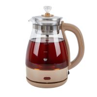 新飞蒸汽煮茶壶家用多功能黑茶普洱煮茶器玻璃电烧水壶保温电茶壶 卡其色[特价款]