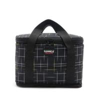 保温袋防水手提加厚便当包牛津布大饭盒袋户外野餐包保冷冷藏冰包 黑色单包