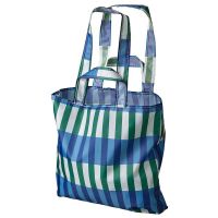 特价宜家辛恩格手提袋购物环保袋便携折叠收纳袋手提创意袋 蓝绿