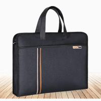 建腾A4手提文件袋A4加厚帆布商务公文袋会议资料文件包档案袋办公 JT-502黑色